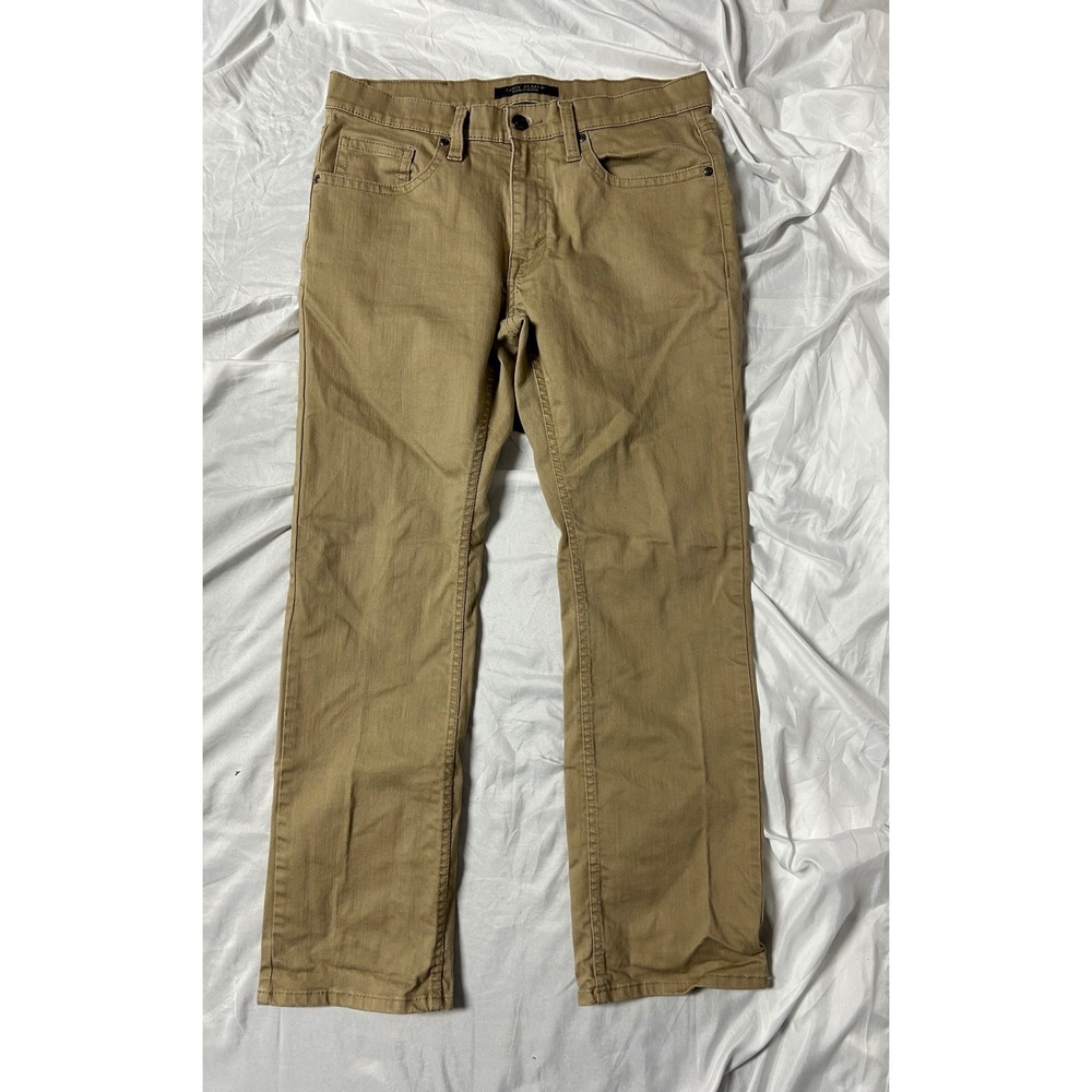 Cody James Jackson Slim Straight Denim Mens 34x32 Tan Khaki Western Workwear